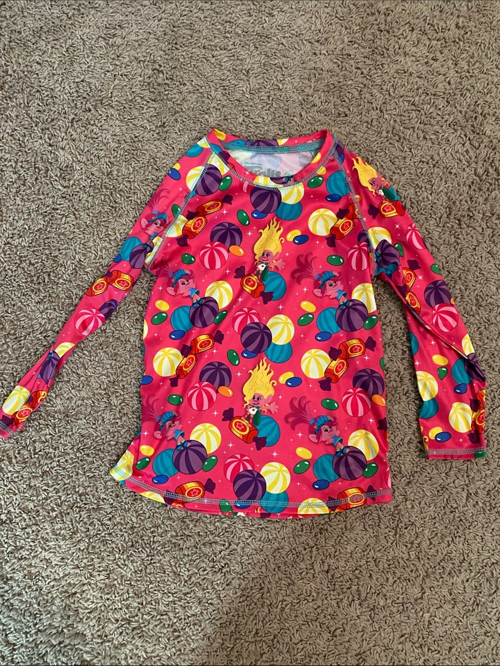 Trolls Poppy Swim Top Rashguard universal studios size youth medium